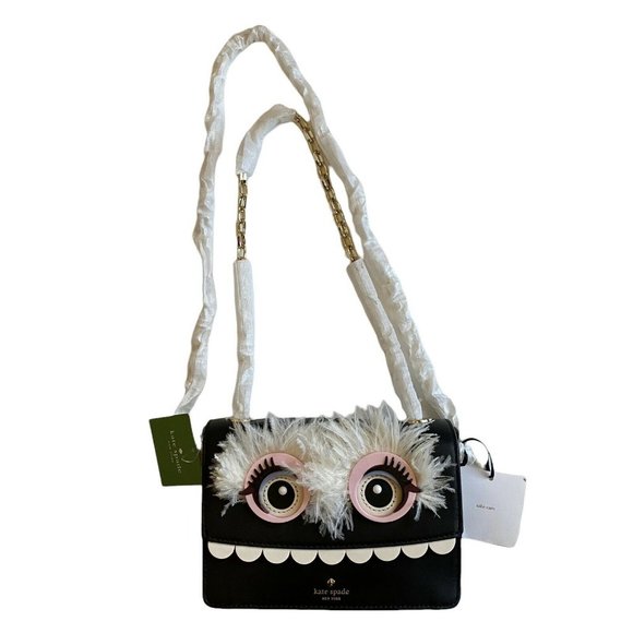 Kate Spade IMAGINATION TOOTHY MONSTER Leather Shoulder Bag Clutch Purse RARE - Picture 3 of 7